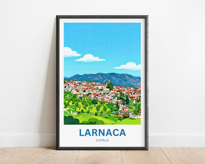 Larnaca Travel Poster - District, Cyprus