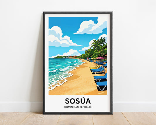 Sosúa Travel Poster - Island Beach Paradise