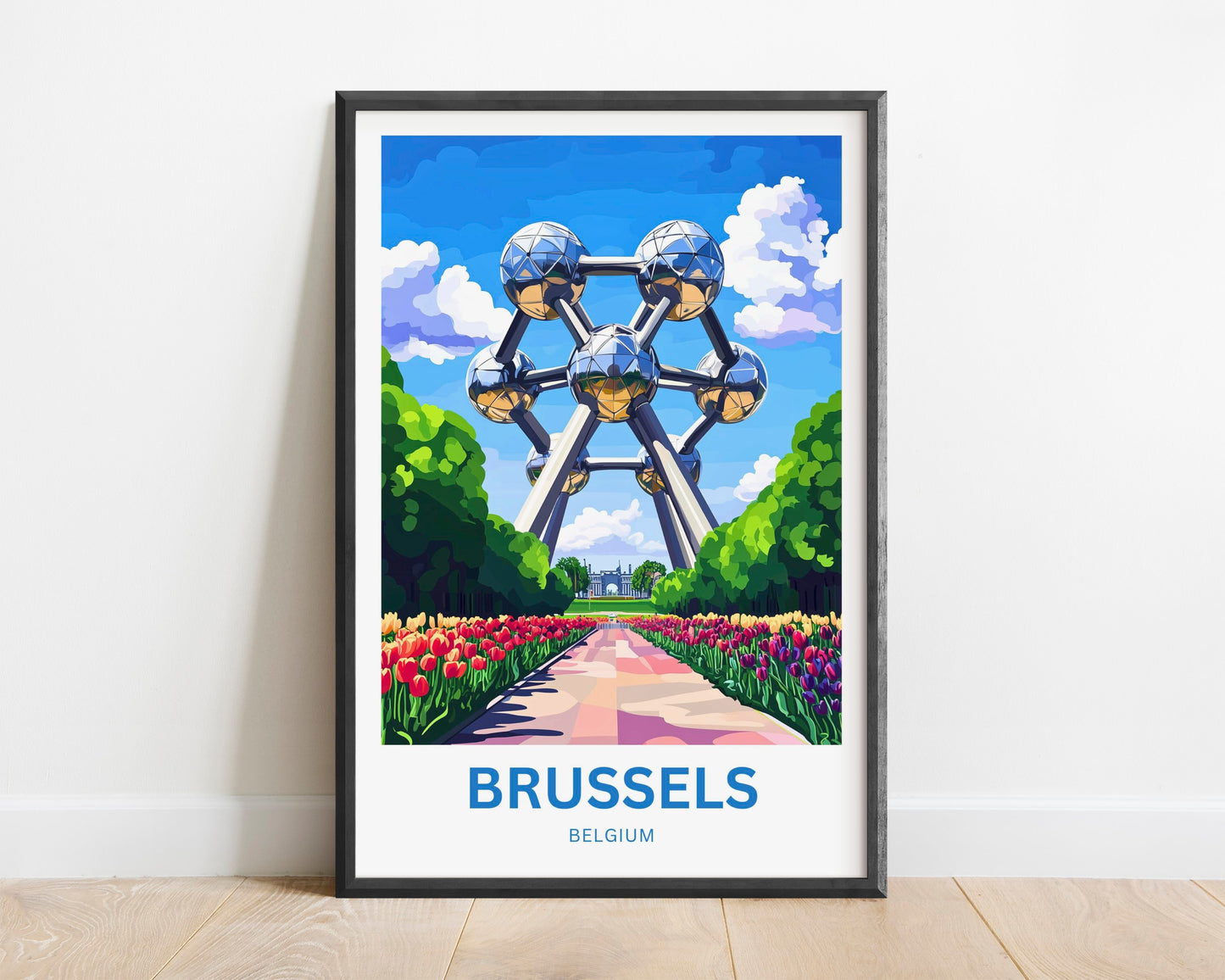 Brussels Travel Poster- Belgium Tourist Spot