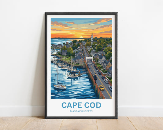 Cape Cod Travel Poster - Coastal Charm