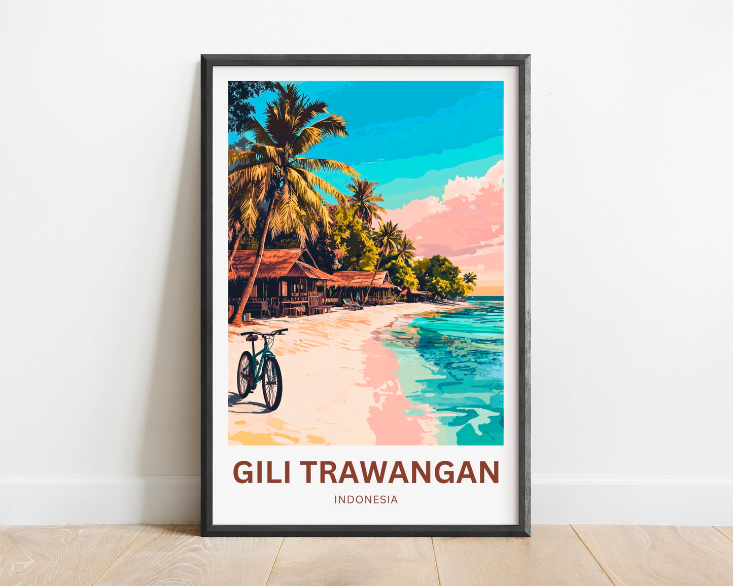 Gili Trawangan Travel Poster- Escape to Indonesia Island