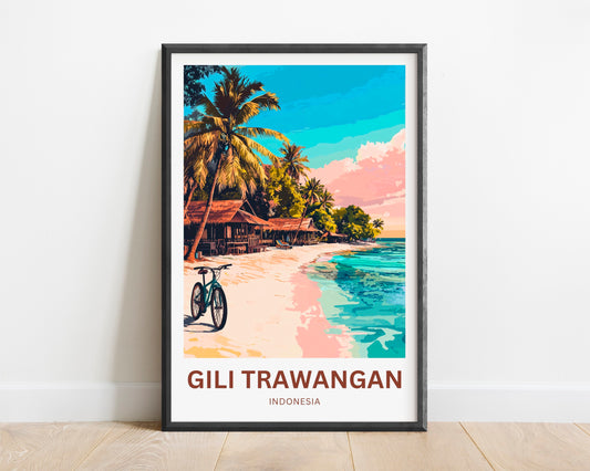 Gili Trawangan Travel Poster- Escape to Indonesia Island
