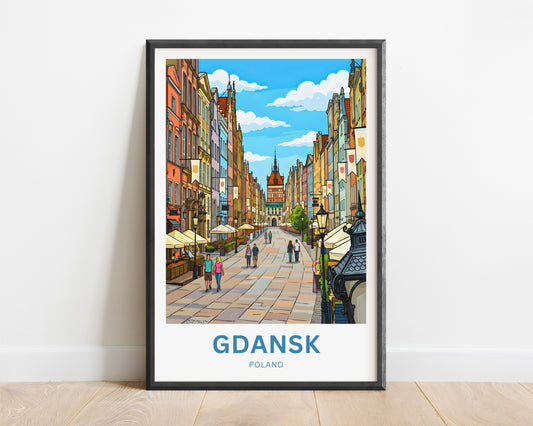 Gdańsk  Travel Poster - The heart of the old town