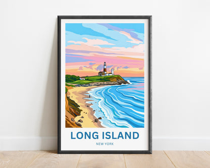 Long Island Travel Poster -  Discover Montauk