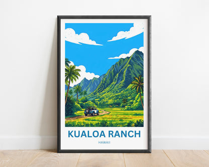 Kualoa Ranch  Travel Poster - Island legends