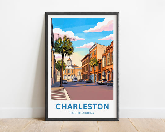 Charleston Historic District Travel Poster - Timeless Charm