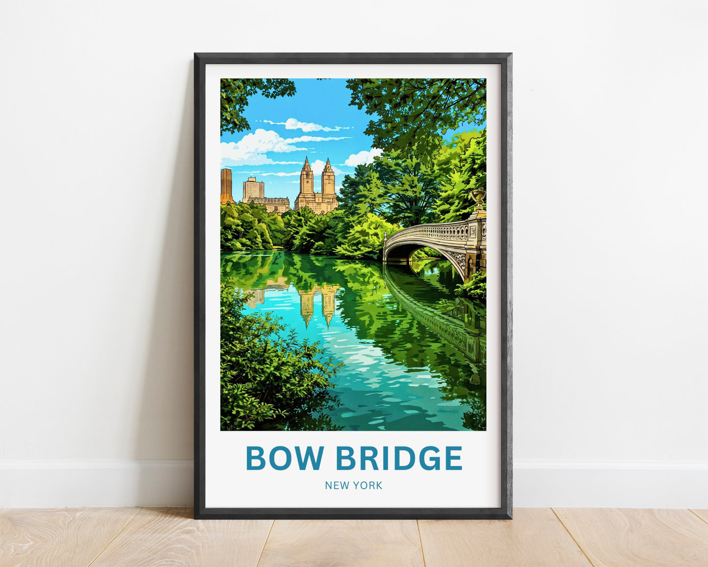 Bow Bridge  Travel Poster - Where Paths and Stories Meet