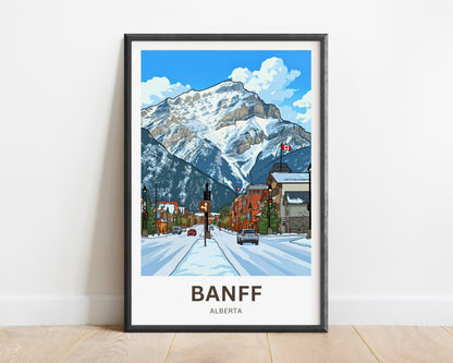 Banff Avenue Travel Poster- Alberta