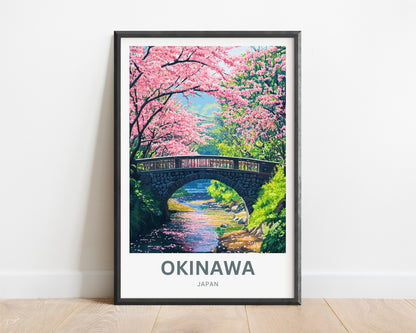 Okinawa Travel Poster  - River of Blossoms