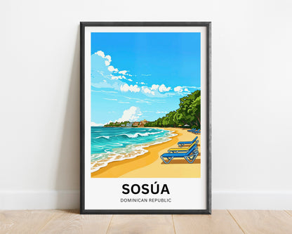 Sosúa Travel Poster - Relaxing Beach