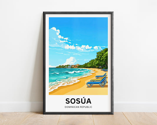 Sosúa Travel Poster - Relaxing Beach