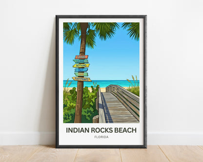 Indian Rocks Beach, Florida Travel Poster - Relaxing View