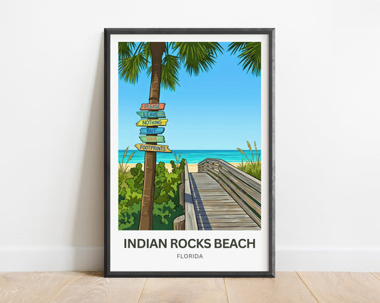 Indian Rocks Beach, Florida Travel Poster - Relaxing View