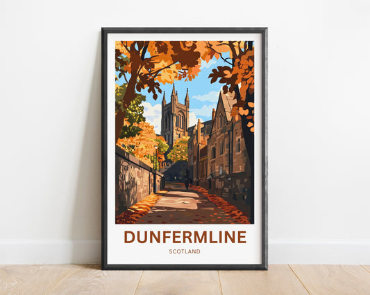 Dunfermline Travel Poster- Scottish Royal