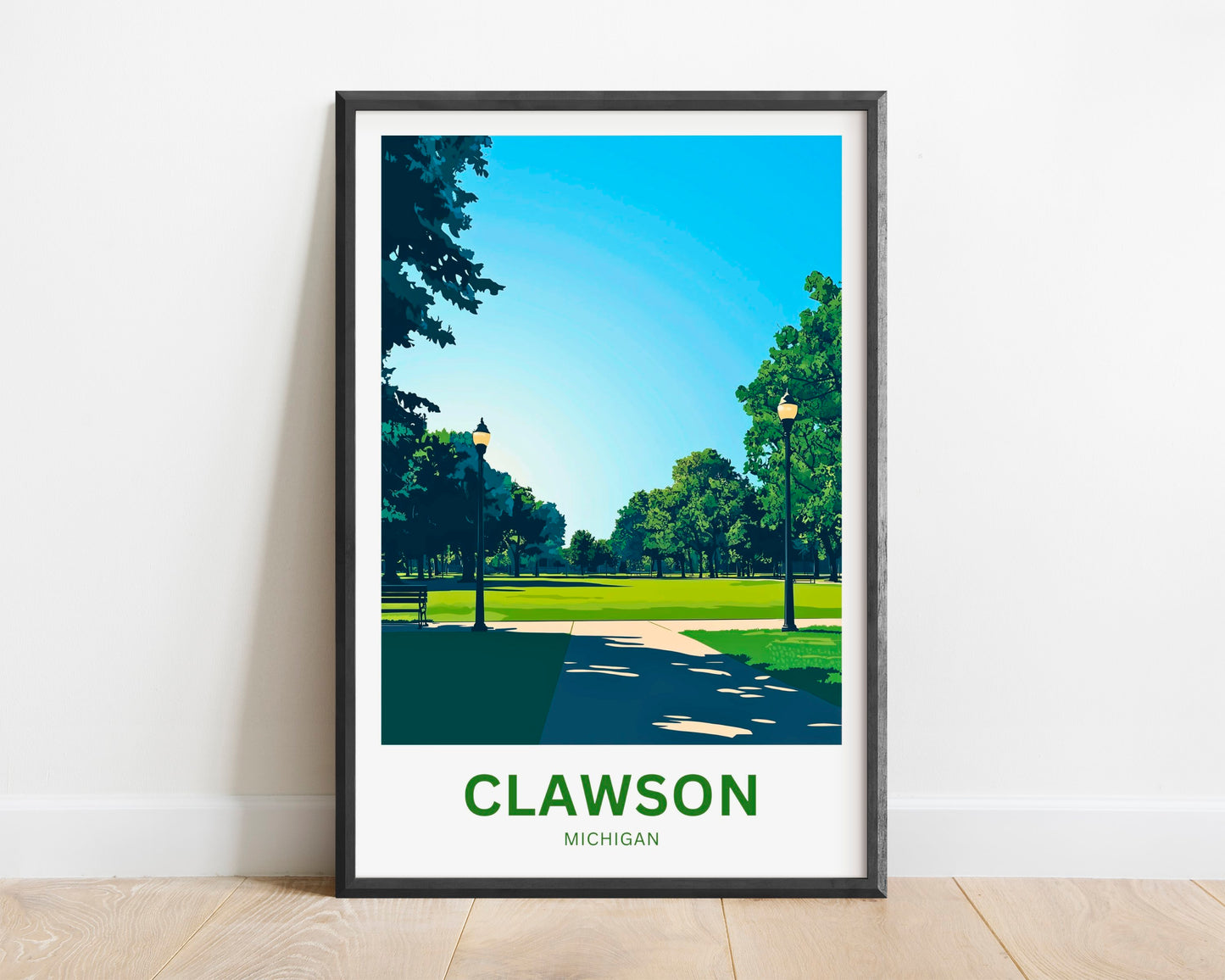 Clawson Park Travel Poster - Summer Vibes