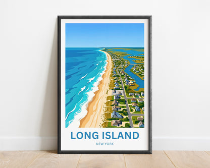 Long Island Travel Poster -  Coastline
