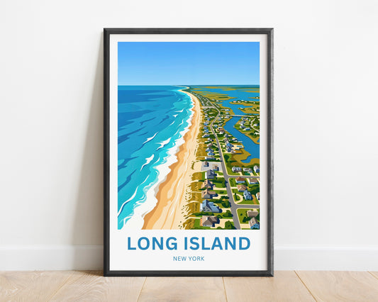 Long Island Travel Poster -  Coastline