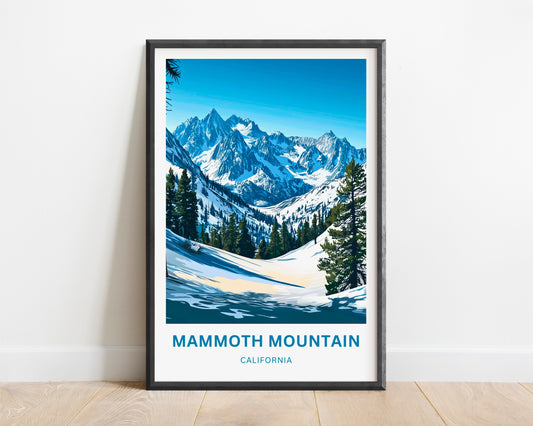Mammoth Mountain Travel Poster - Alpine Wilderness Escape