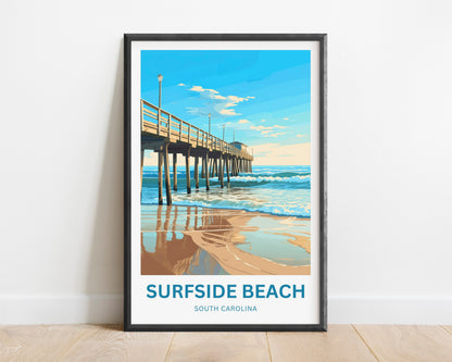 Surfside Beach Travel Poster -  South Carolina