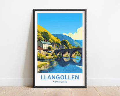 Llangollen Travel Poster - Waterside View
