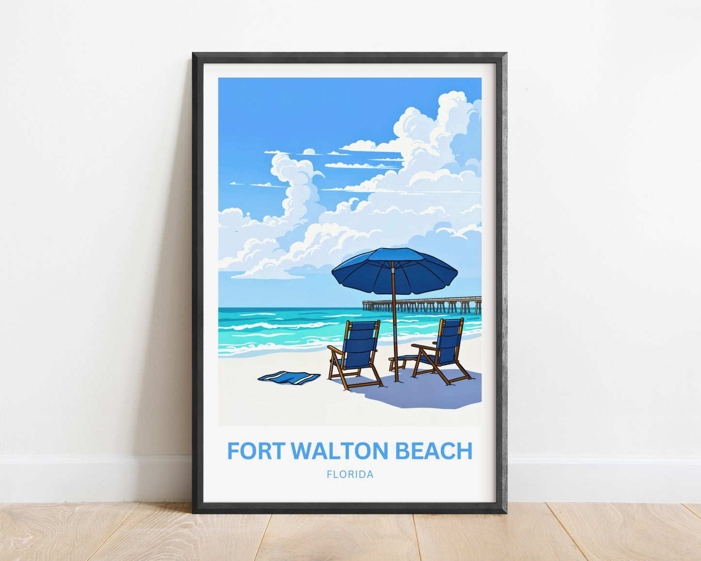 Fort Walton Beach Travel Poster - Coastal Paradise Found