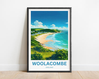 Woolacombe Travel Poster - Beachfront Bliss