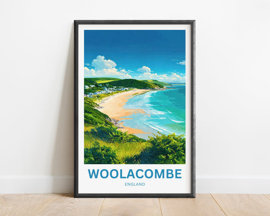 Woolacombe Travel Poster - Beachfront Bliss