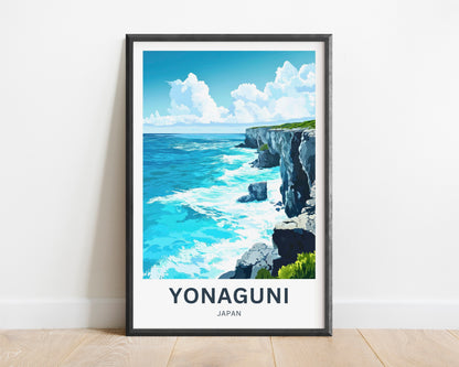 Yonaguni Travel Poster - Japan Captivating Cliffs