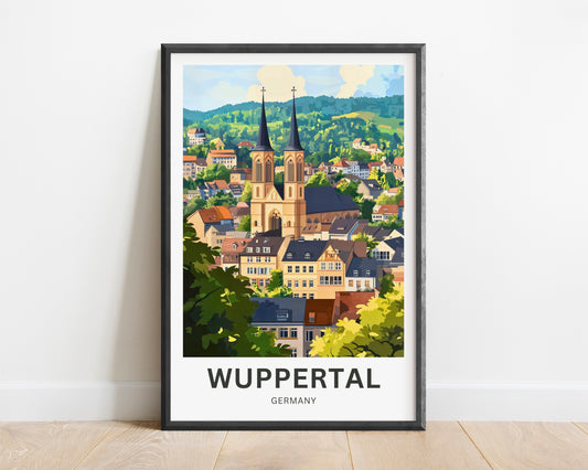 Wuppertal Travel Poster- Iconic Church View