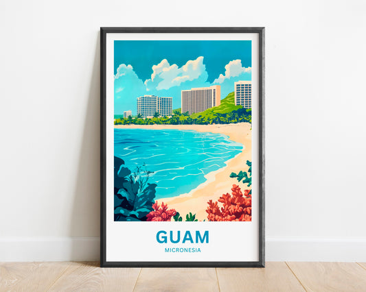 Guam Travel Poster - Escape in the Heart of Guam
