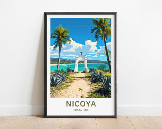 Nicoya, Costa Rica Travel Poster  - Gateway to the sea