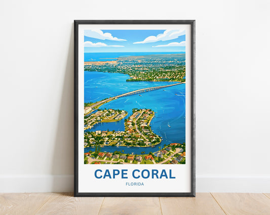 Cape Coral, Florida Travel Poster - Gateway