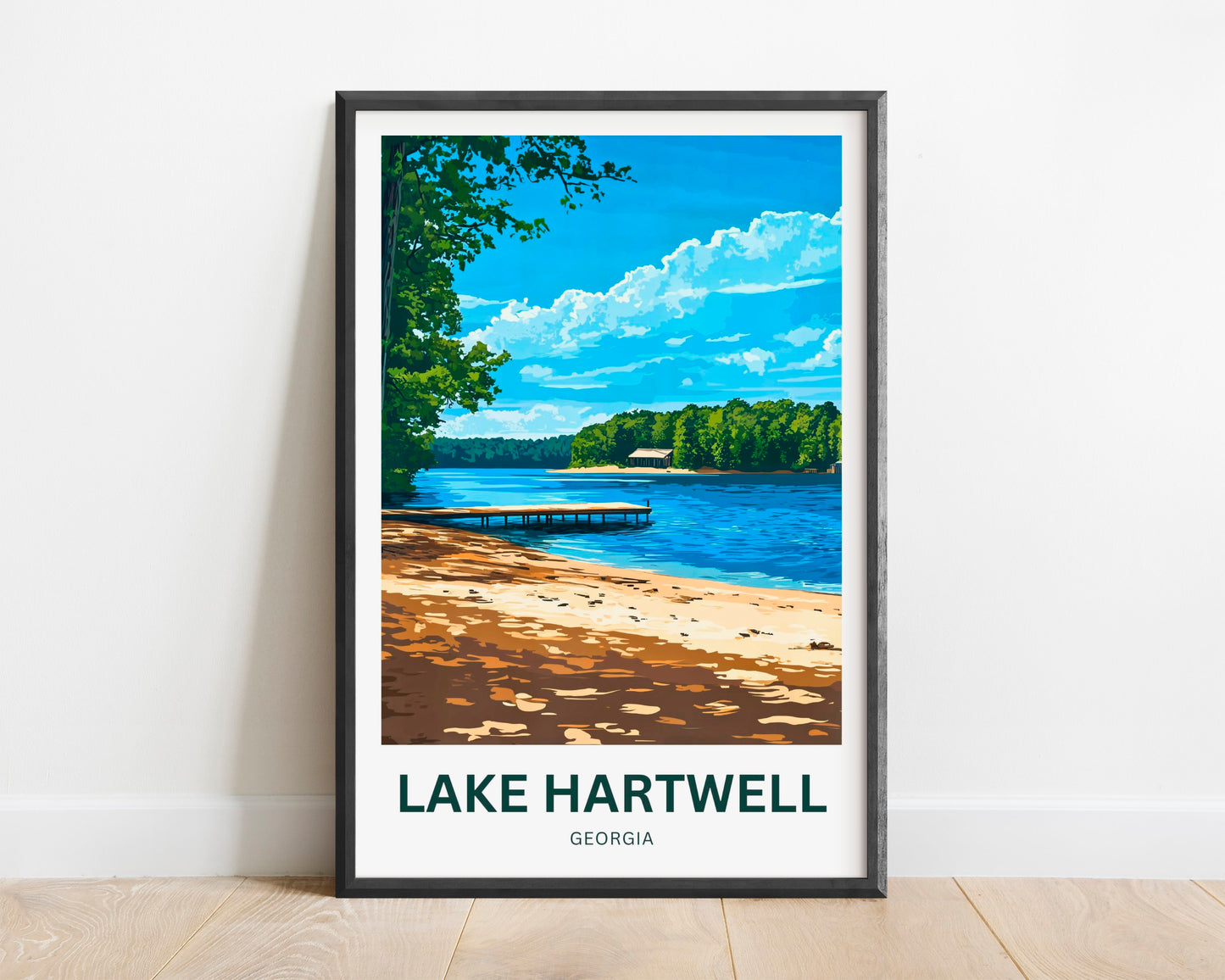 Lake Hartwell Travel Poster - Serenity by the Water
