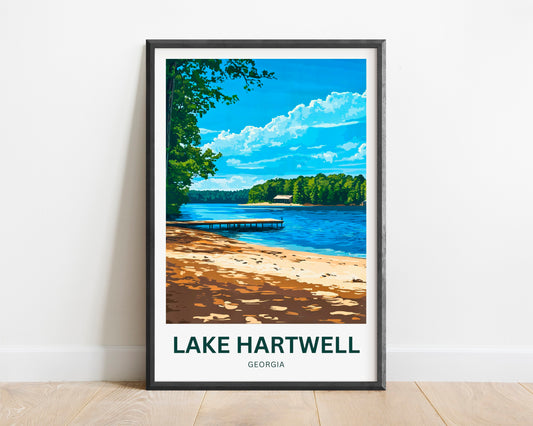 Lake Hartwell Travel Poster - Serenity by the Water