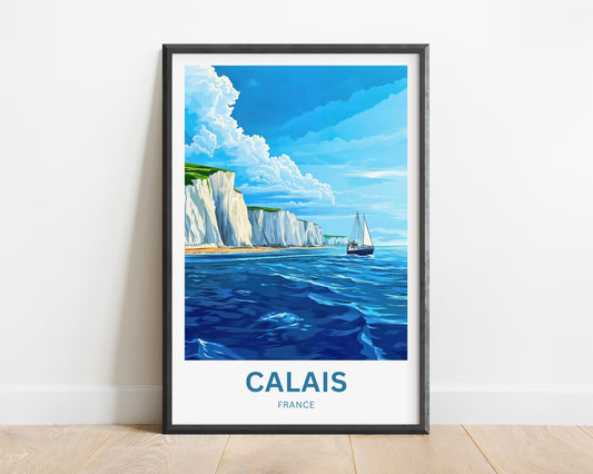 Calais Travel Poster - France