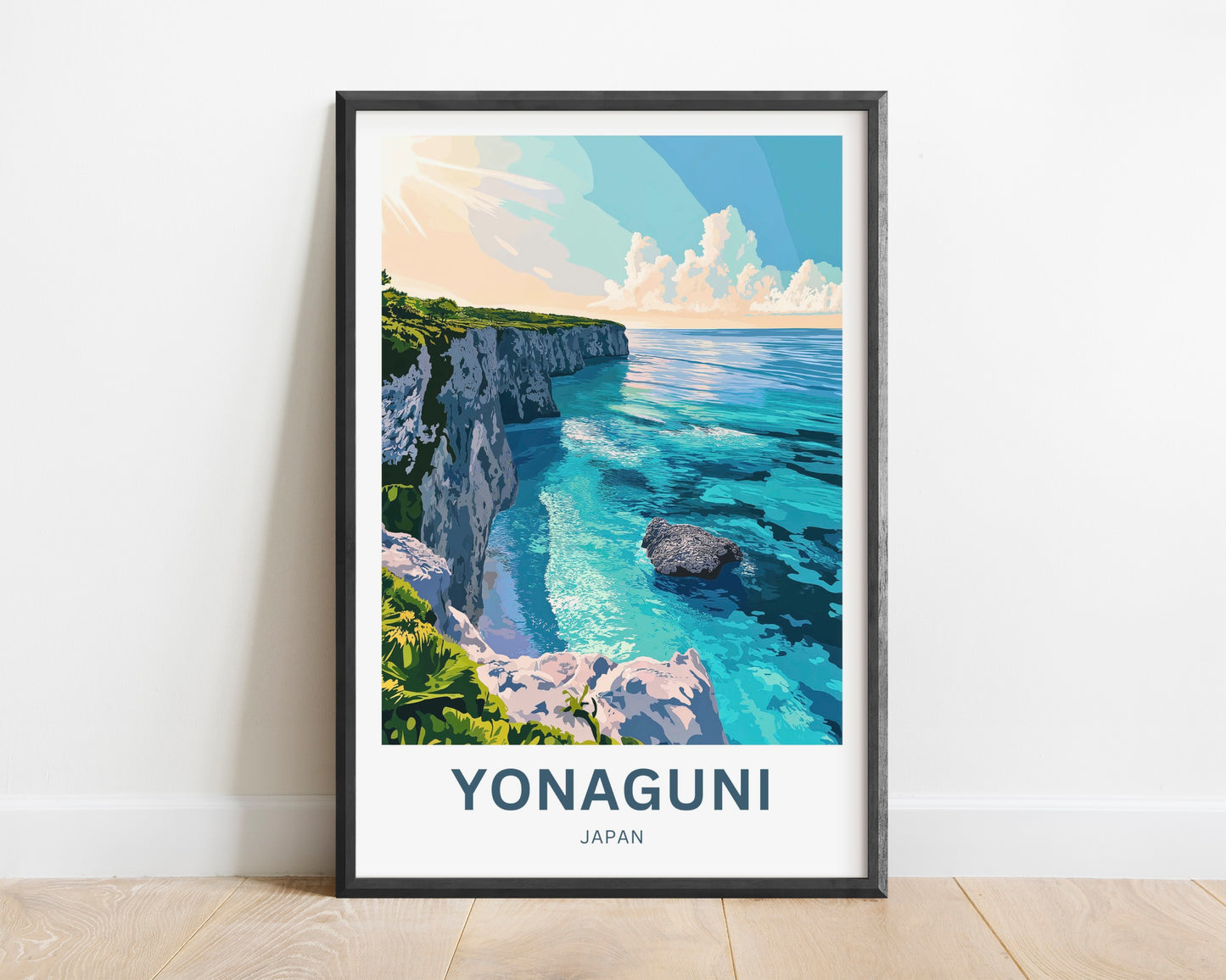 Yonaguni Travel Poster - Clifftop Horizons of Japan
