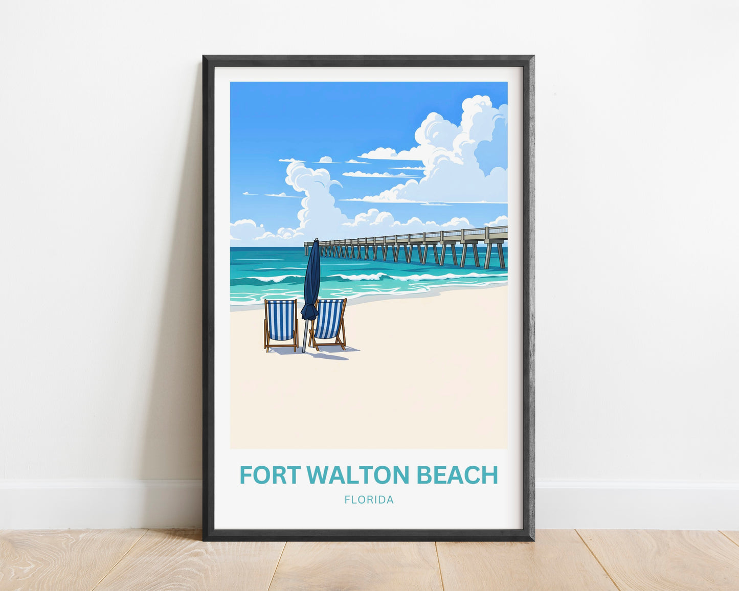 Fort Walton Beach Travel Poster - Serene Bliss