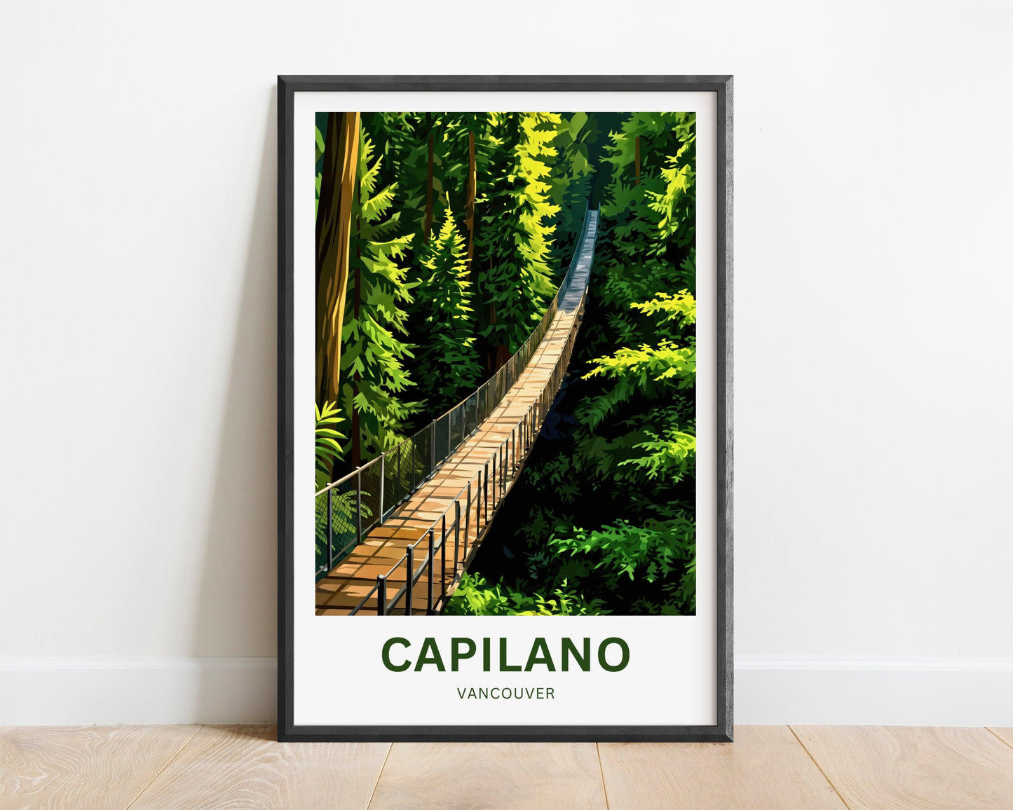 Capilano Suspension Bridge  Travel Poster - Above the rainforest
