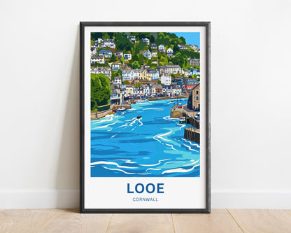 Looe, Cornwall Travel Poster