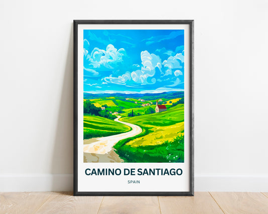 Camino de Santiago Travel Poster - The Enchanting Villages of the Camino