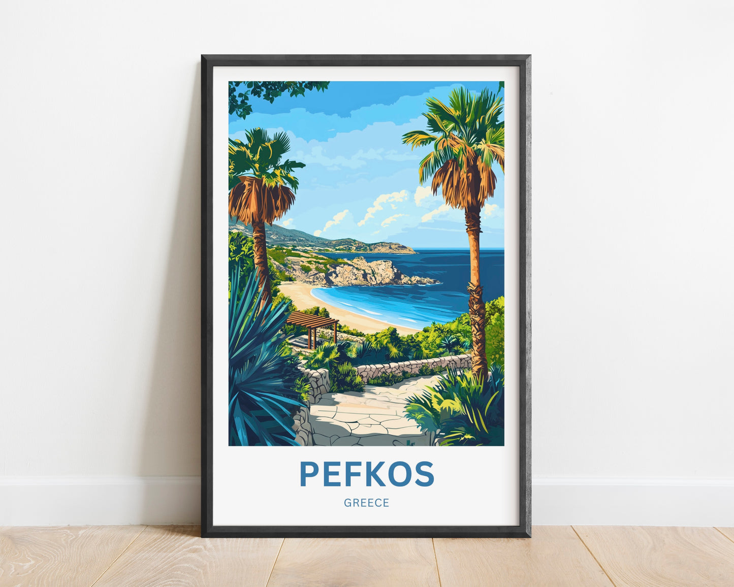 Pefkos Travel Poster - Greece Gateaway