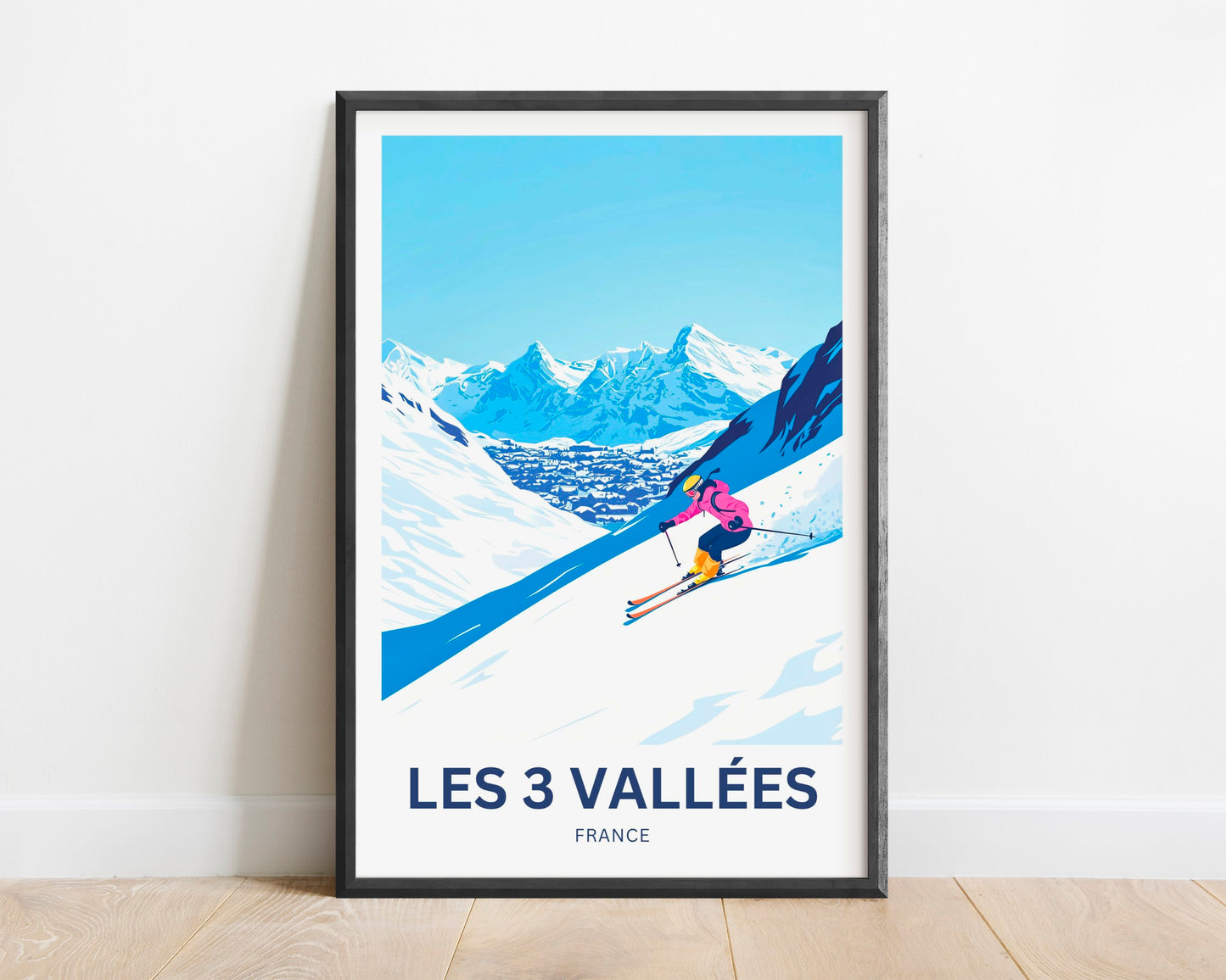 Les 3 Vallées Travel Poster