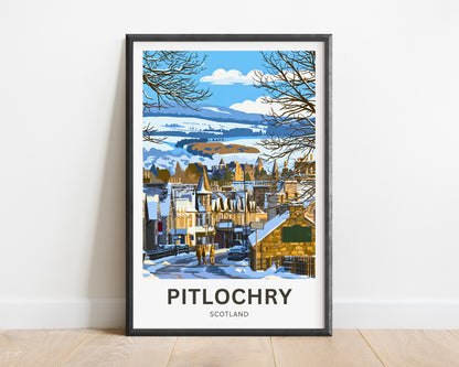 Pitlochry, Scotland Travel Poster - Heart of the Highlands