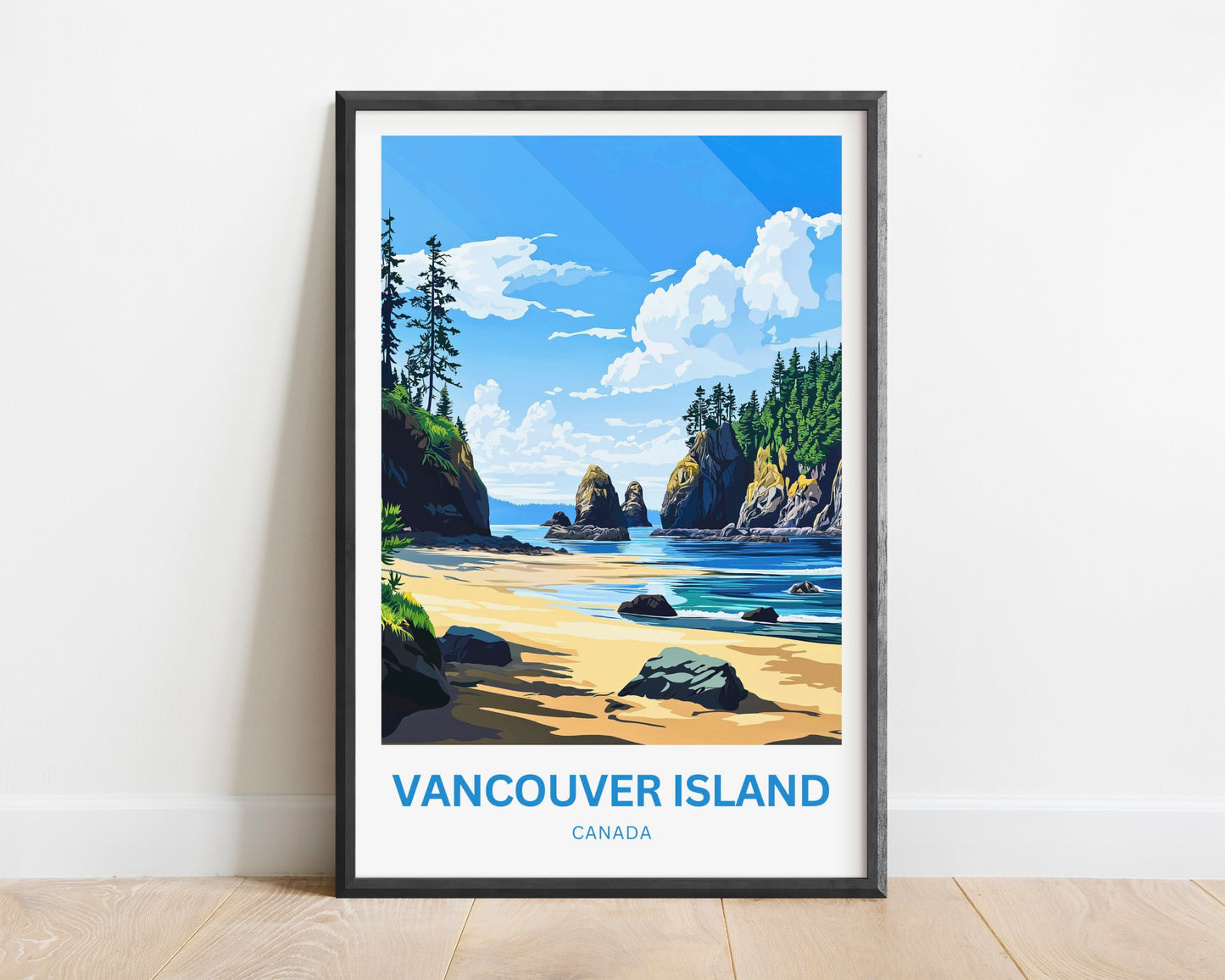 Vancouver Island Travel Poster - The Spirit of the Pacific Wild