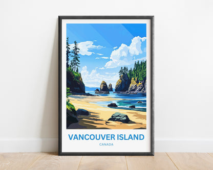 Vancouver Island Travel Poster - The Spirit of the Pacific Wild