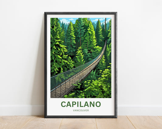 Capilano Suspension Bridge  Travel Poster