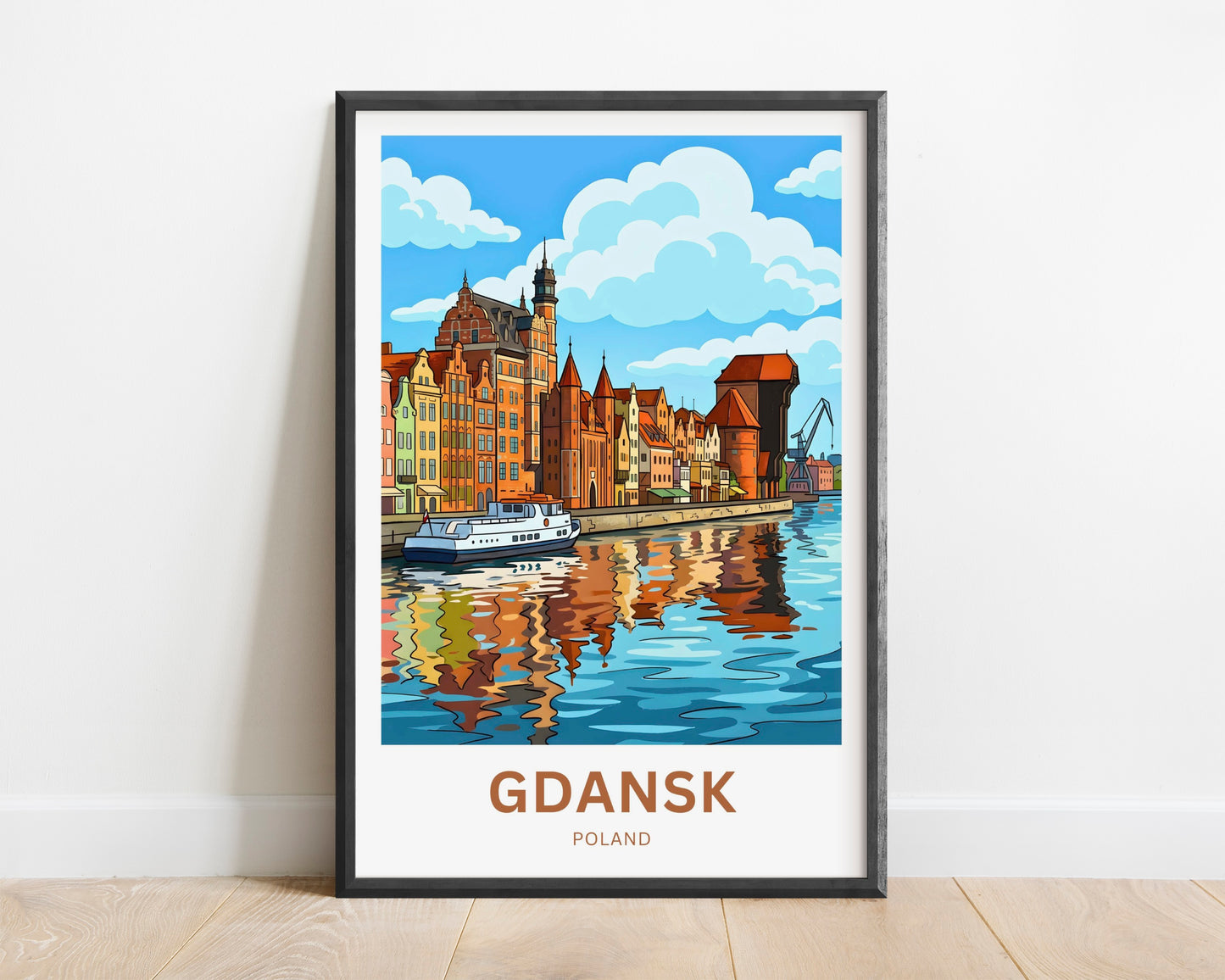 Gdańsk  Travel Poster - Harbor Legends