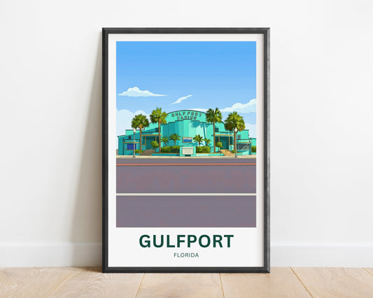 Gulfport, Florida Travel Poster - Casino