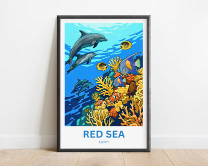 Red Sea Travel Poster - Beneath the Surface