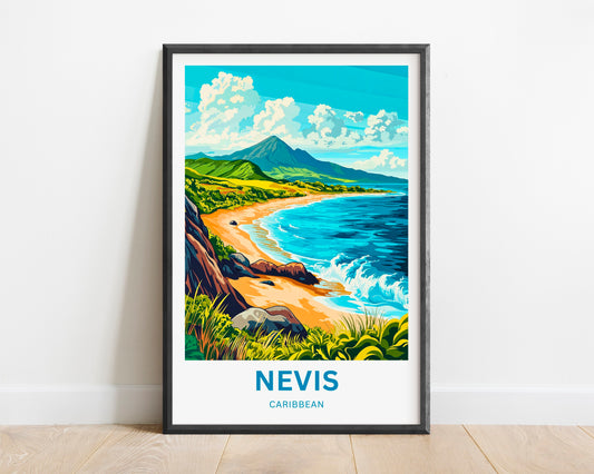 Nevis Travel Poster